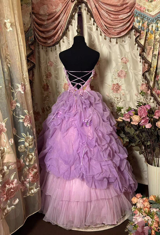 A Line Quinceanera Dress Ball Gown Tulle Sweet 16 Dress