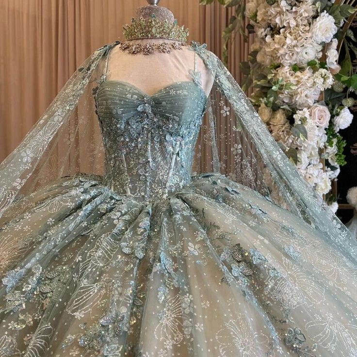 Elegant Lace Sweetheart Sweet 16 Quinceanera A-Line Tulle Floor-length Prom Dress Birthday Dress Evening Dress Ball Gown TP4409