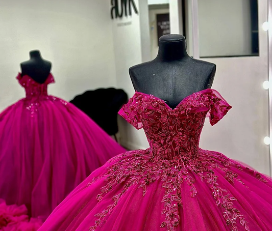 Princess Quinceanera Dresses Tiered Ruffles Appliques Sweet 16 Ball Gowns