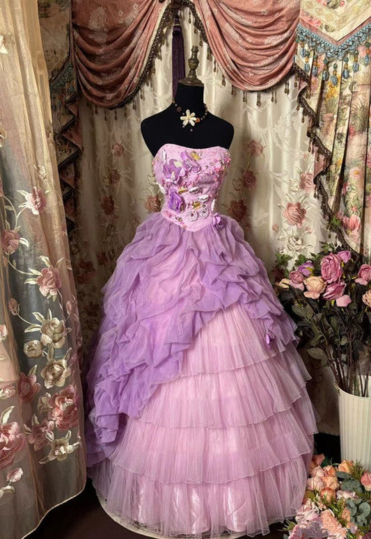 A Line Quinceanera Dress Ball Gown Tulle Sweet 16 Dress
