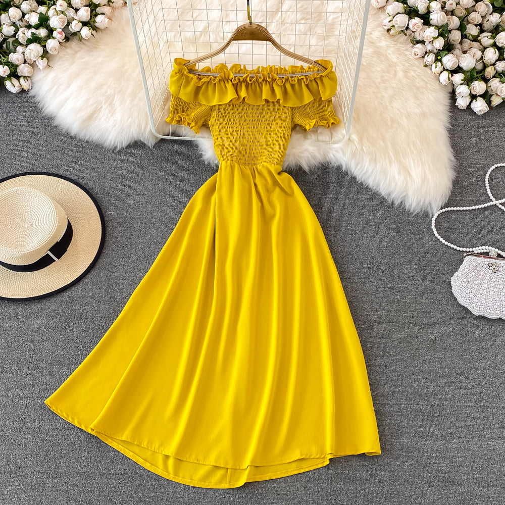 Cute A Line Off Shoulder Dress Short Dress 10723