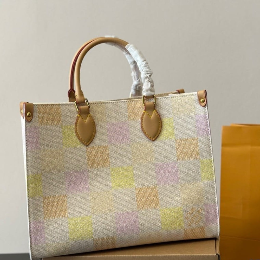Louis Vuitton Onthego MM Damier Canvas Peach 33Cm