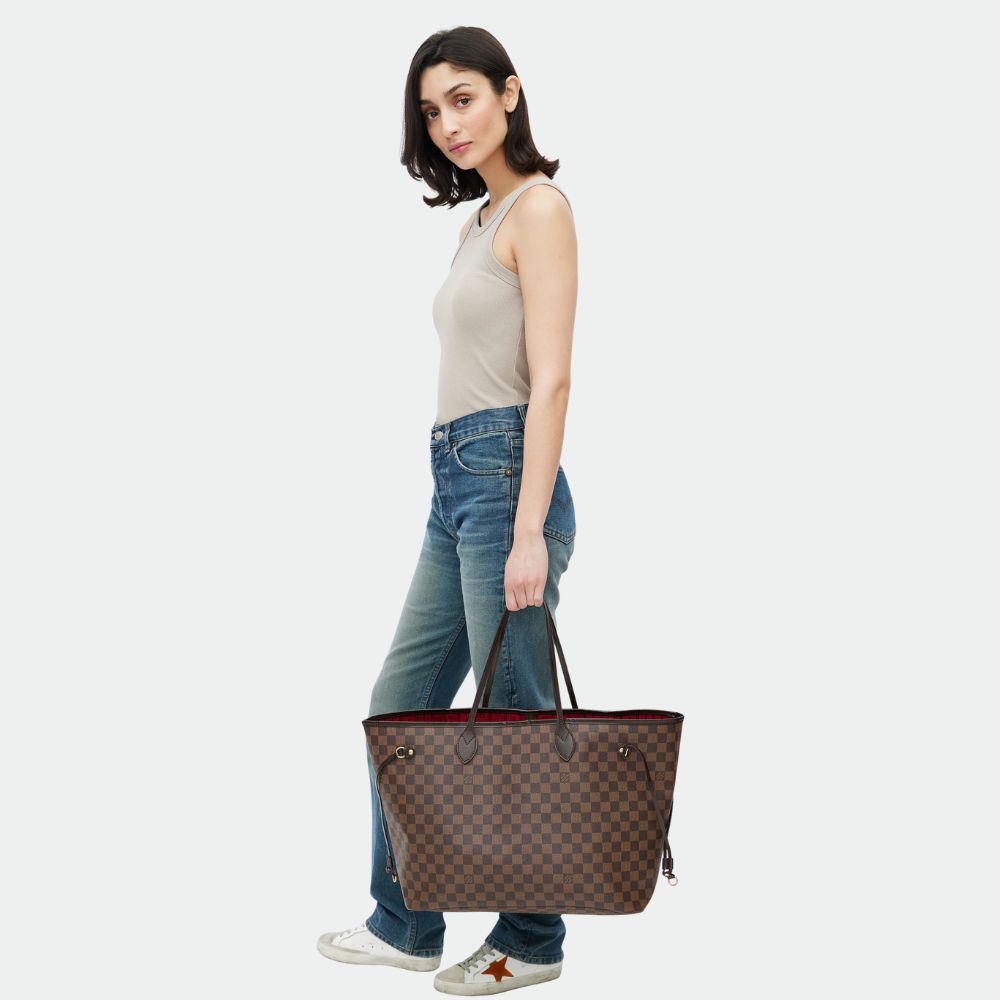 Louis Vuitton Neverfull GM Damier Ebene Cerise Red 39Cm N40597