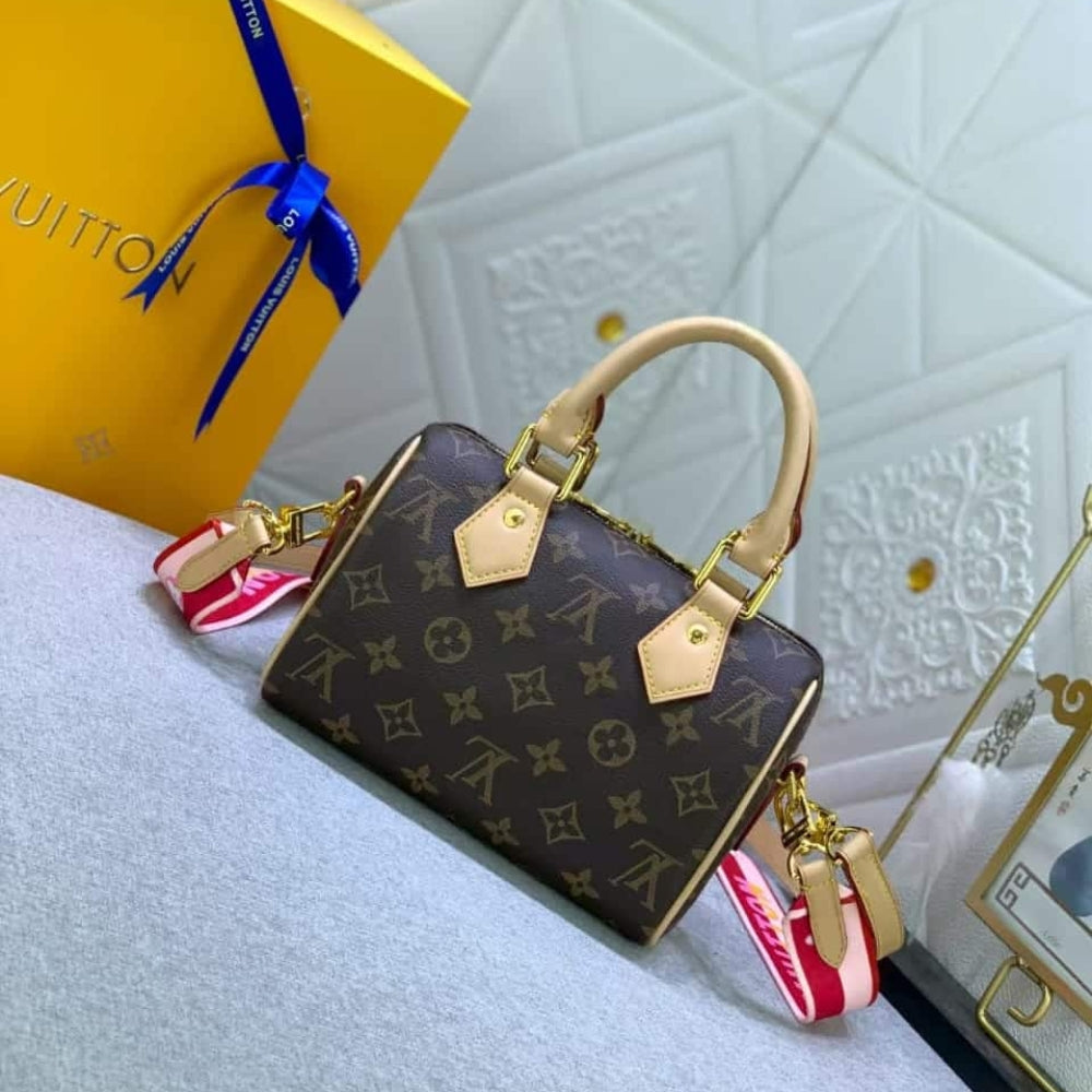 Louis Vuitton Speedy Bandoulière 20 Fuchsia Red Strap 20Cm M45948