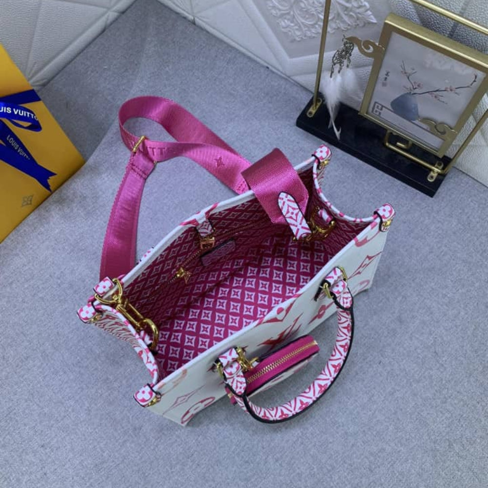 Louis Vuitton Onthego PM Bag Pink 25Cm M22976