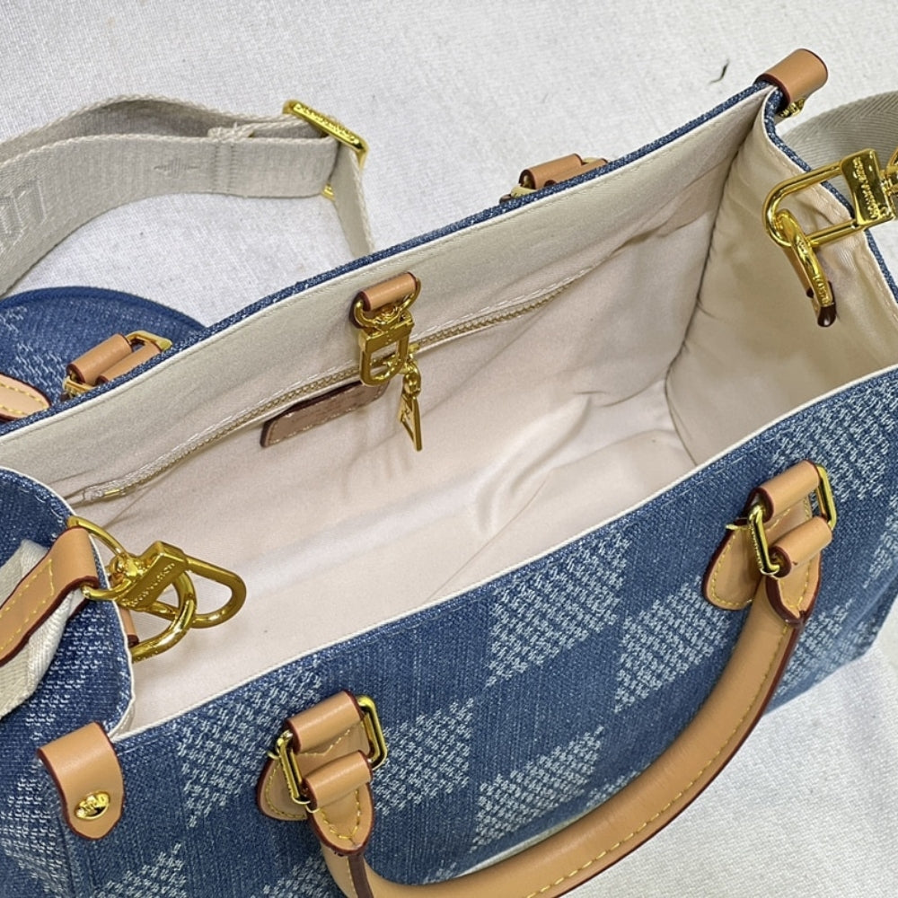 Louis Vuitton Onthego PM Blue Denim 25Cm