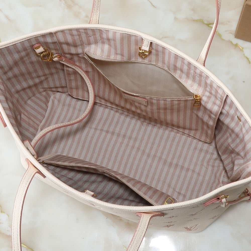 Louis Vuitton Neverfull MM Bag Beige 32Cm M14285