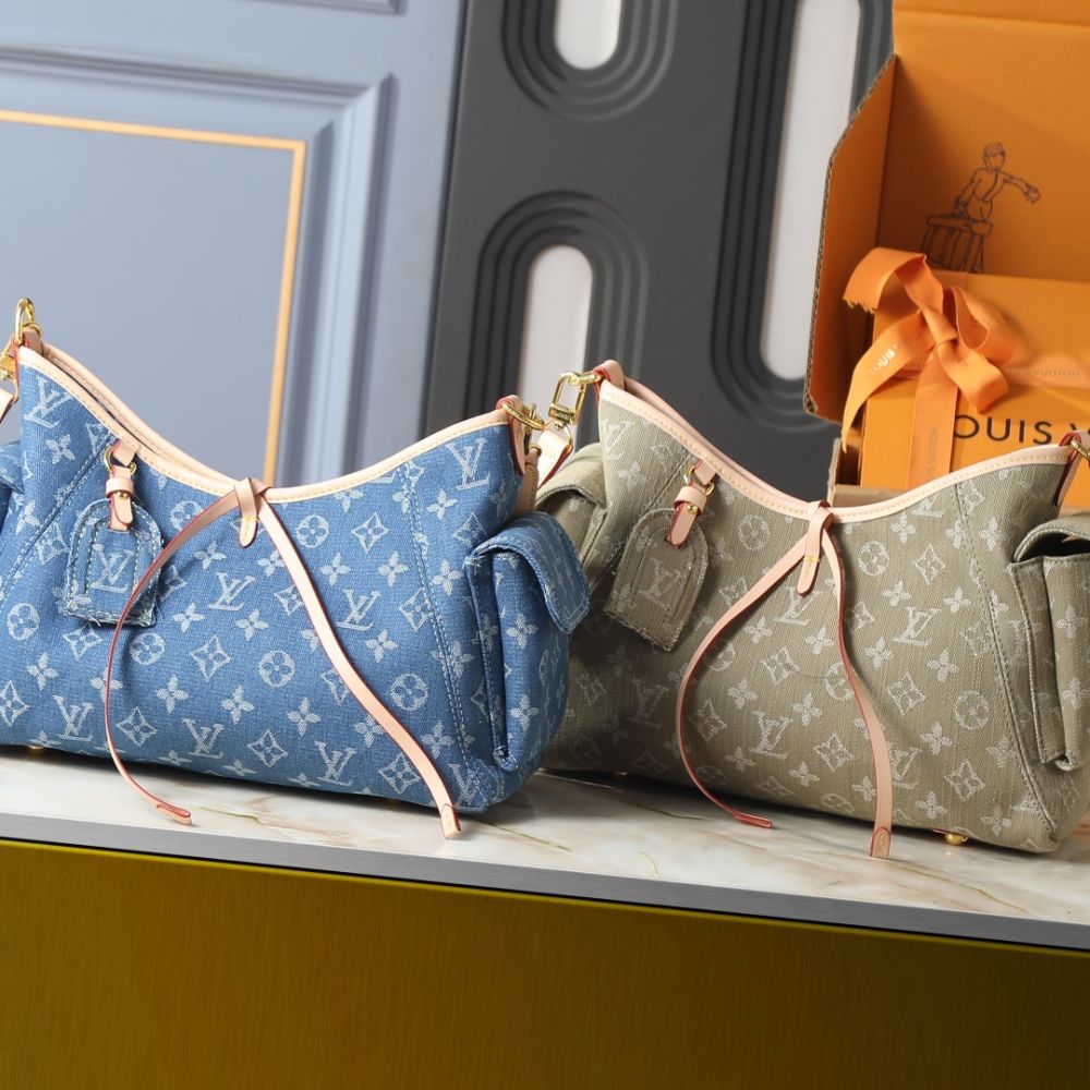 Louis Vuitton Carryall Cargo PM Blue Denim 33Cm