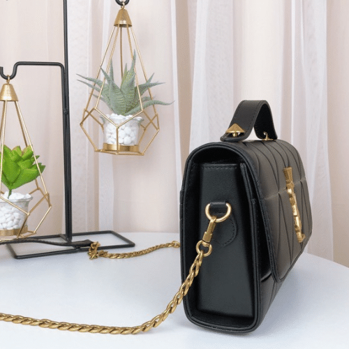 Saint Laurent Niki Chain Bag Purchase Leather Gold Hardware Black 22Cm