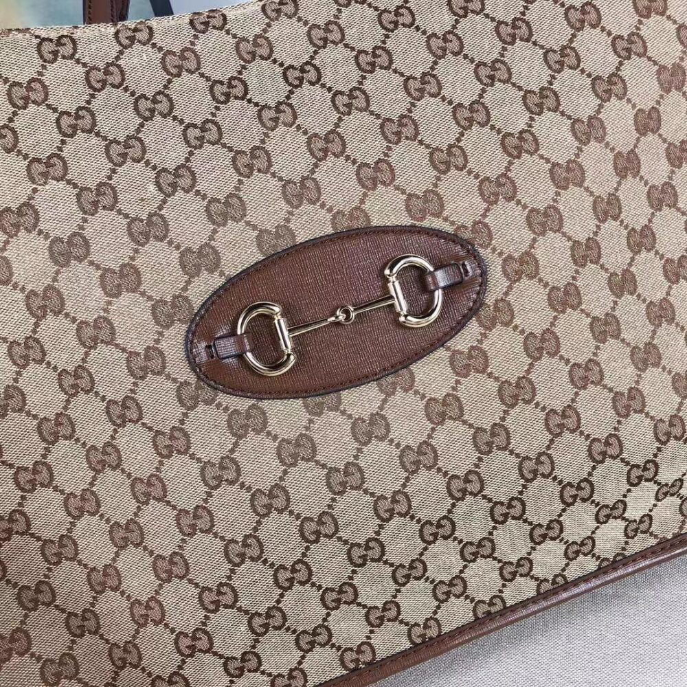 Gucci Horsebit 1955 Shoulder Medium Tote Bag Brown 36Cm 623694