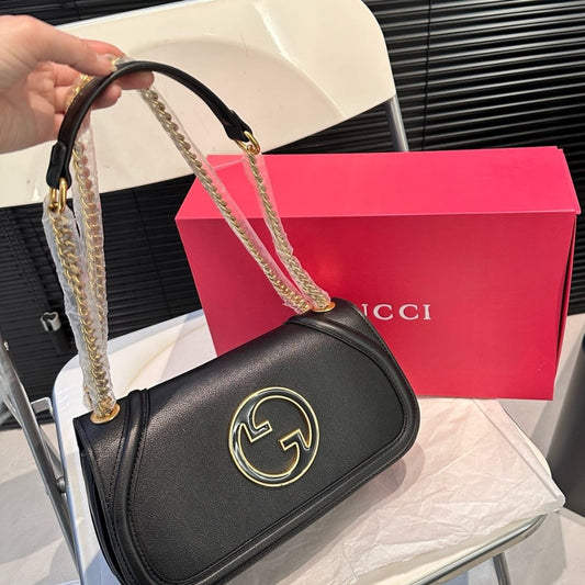 Gucci Blondie Small Shoulder Bag Black 26Cm 815715 AAEEX 1000