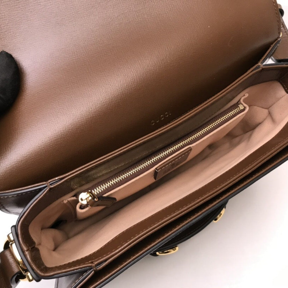 Gucci Horsebit 1955 Shoulder Bag Beige And Brown 25Cm 602204 92TCG 8563