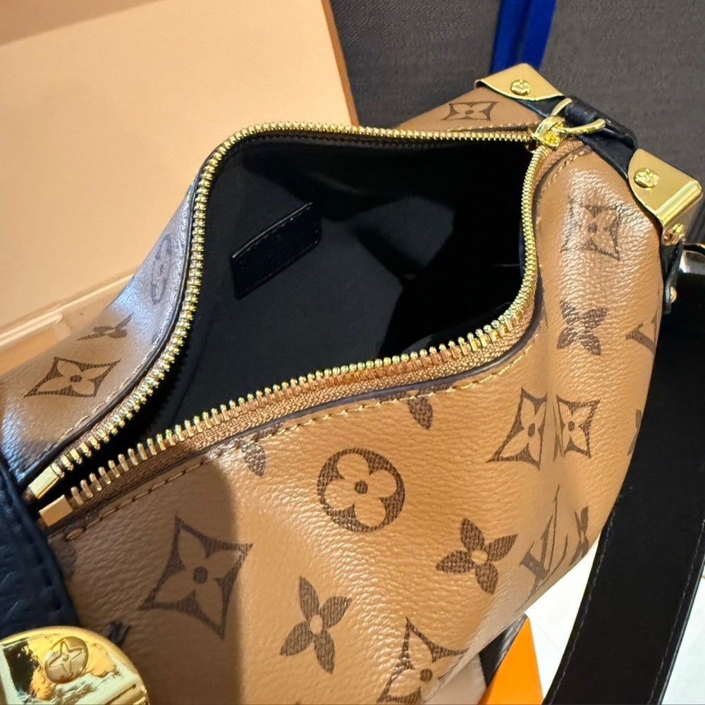 Louis Vuitton Side Trunk Monogram Bag Brown 23Cm M47139