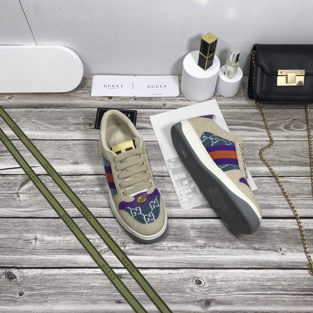 Gucci WMNS Screener Blue GG Lamé 577684 2C830 4690