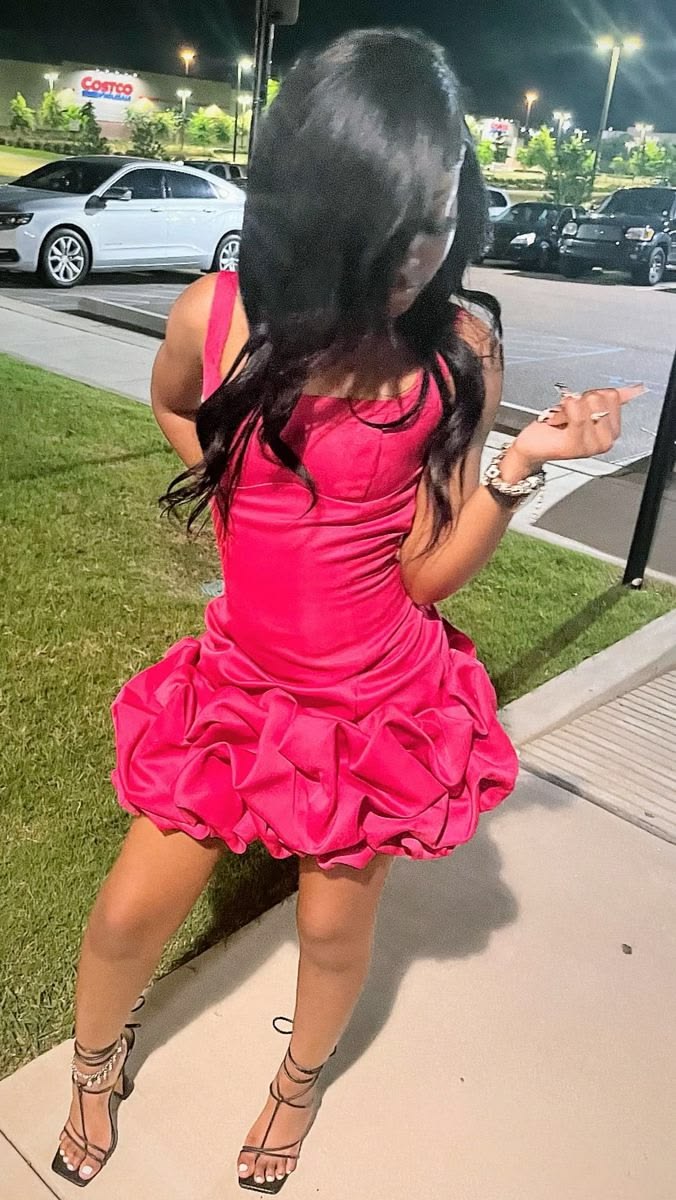Vintage Square Neck Ruffle Hem Homecoming Dress TP5889