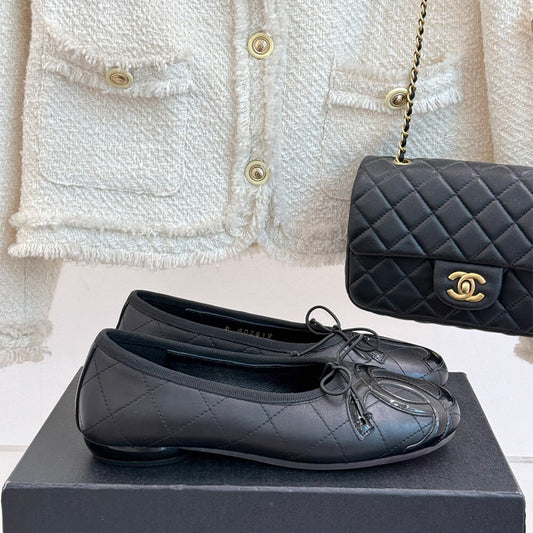 CHANEL Quilted Ballerina Flats