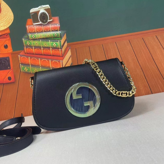 Gucci Blondie Shoulder Bag Black 28Cm 699268 UXX0G 1000