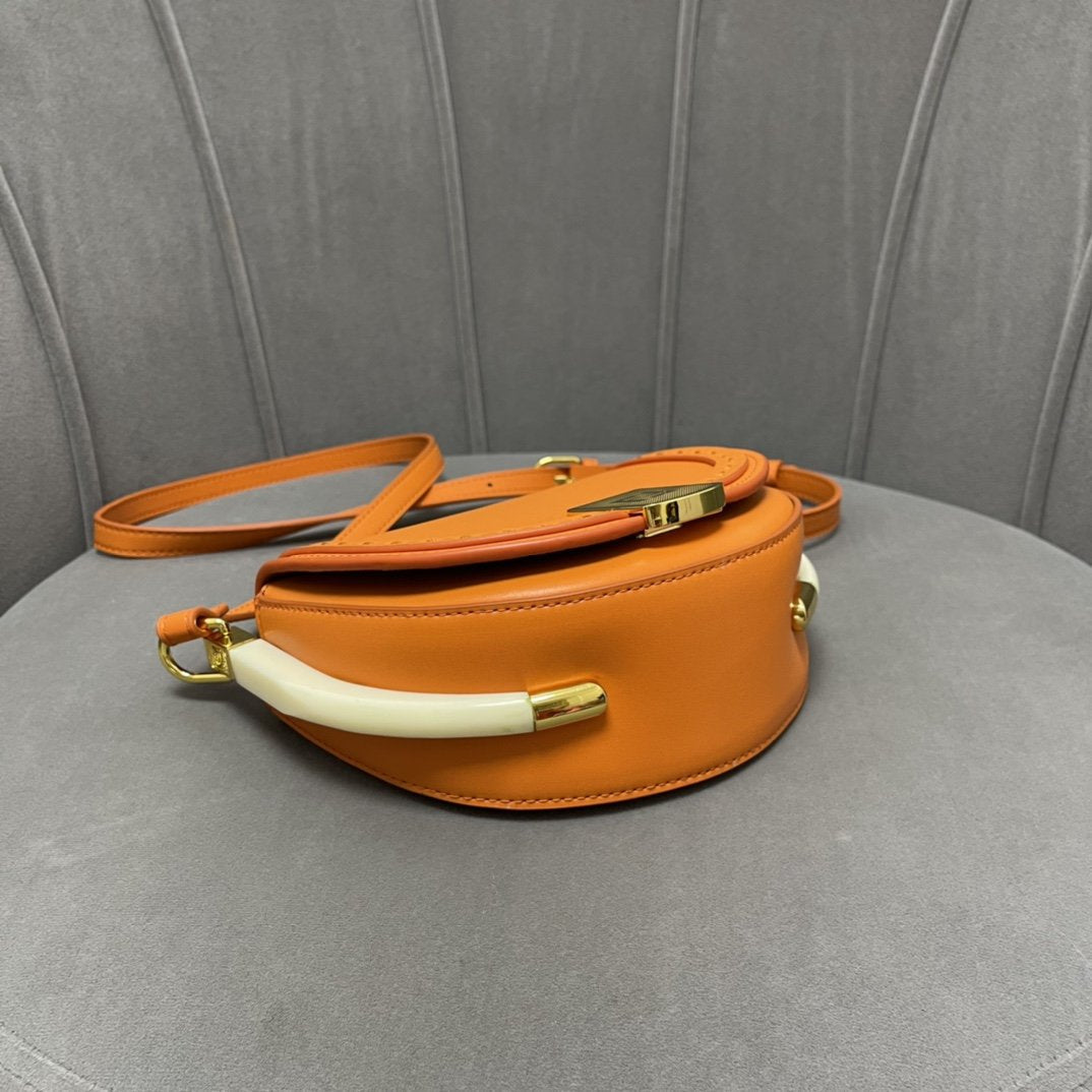 Fendi Moonlight Clementine Orange Satchel Crossbody Bag