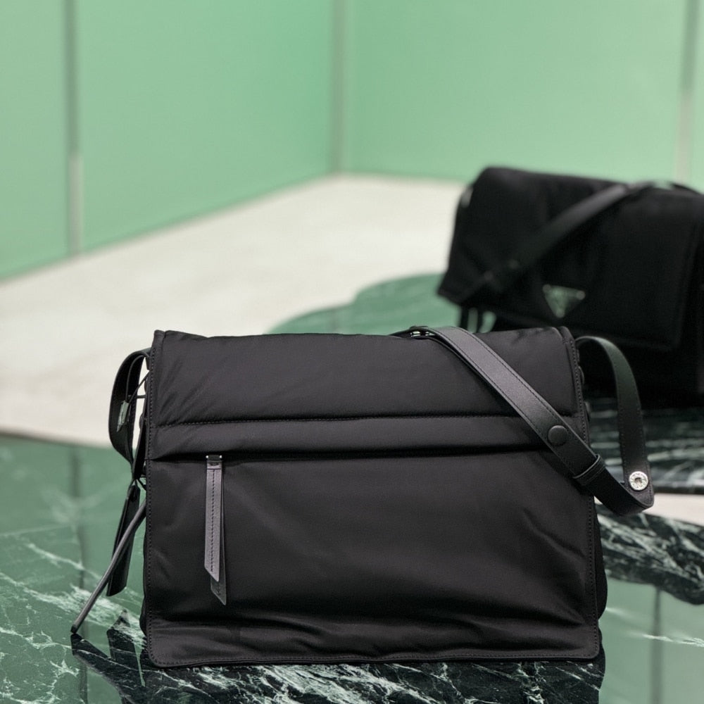 Prada Re Nylon Large Padded Shoulder Bag Black 30Cm