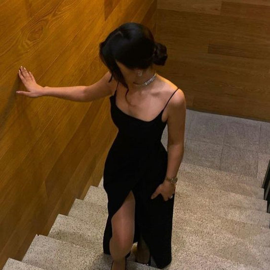 Long Black Prom Dress Formal Evening Gowns