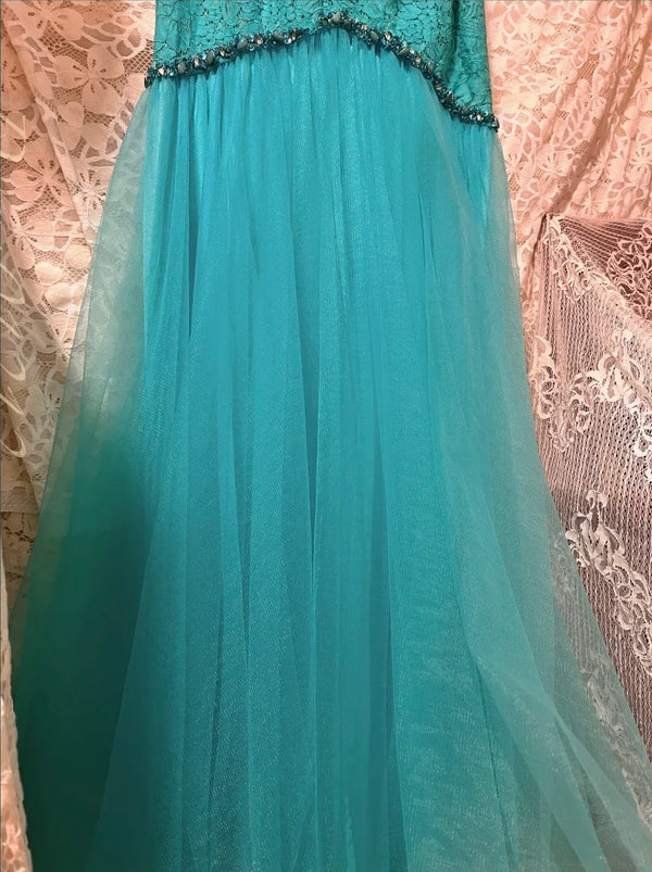Pink Beaded Beautiful Mermaid Long lace Chiffon Ball Gown Evening Dress Party Dress gh4443