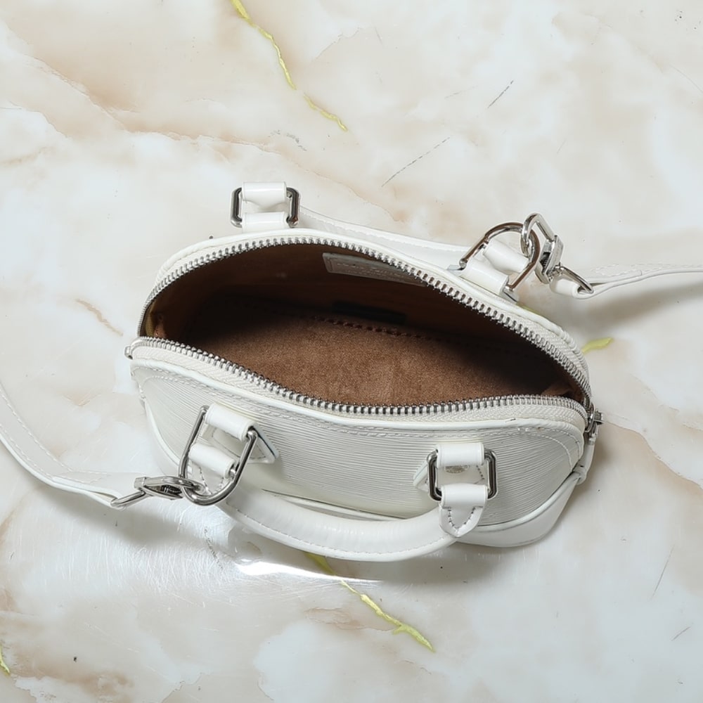 Louis Vuitton Nano Alma Bag White Quartz 18Cm M82411