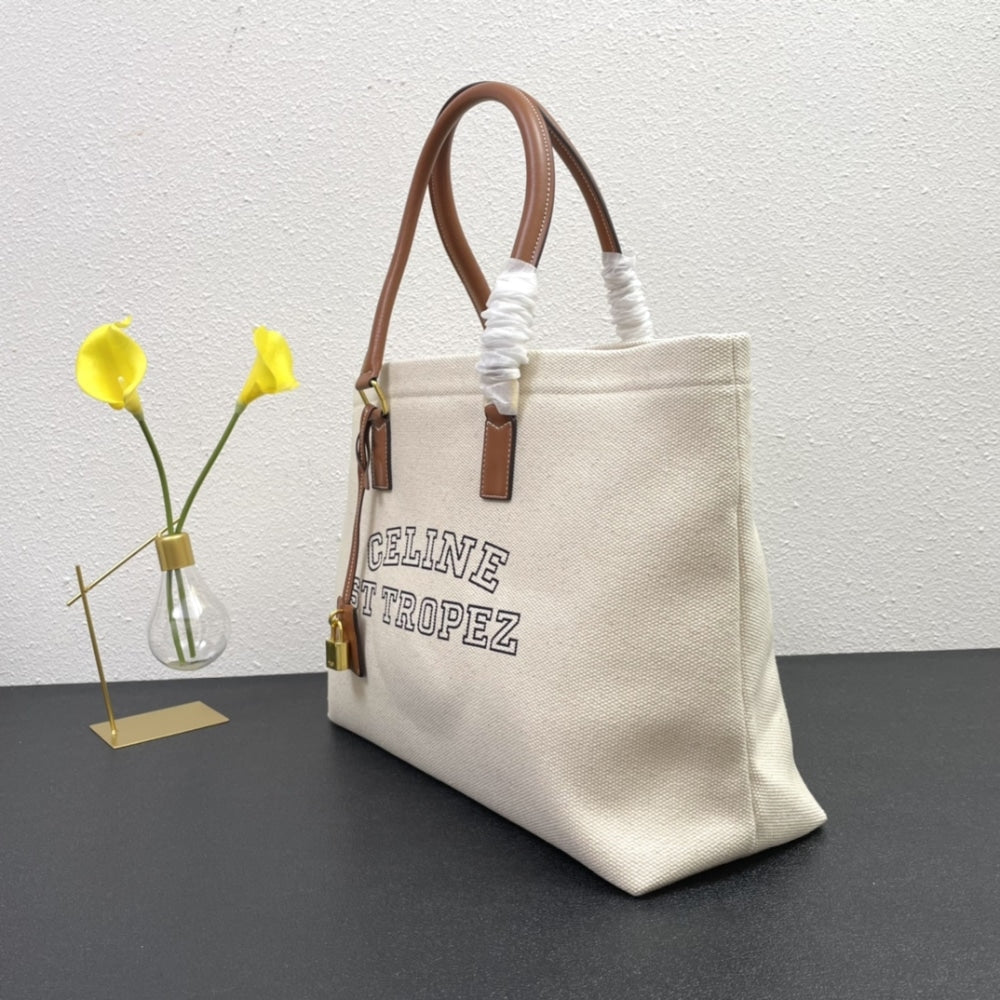 CELINE CABAS HORIZONTAL ST TROPEZ BEIGE 33CM