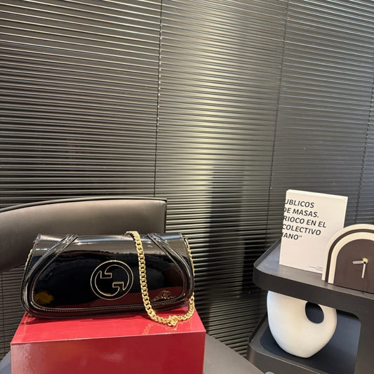 Gucci Blondie Continental Chain Wallet Black 29Cm 814952 AAEEY 1000