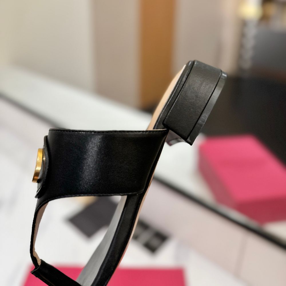 Valentino Garavani Vlogo Signature Sandals Black
