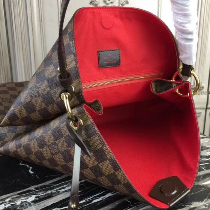 Louis Vuitton Damier Azur Graceful MM Red 41Cm N44045