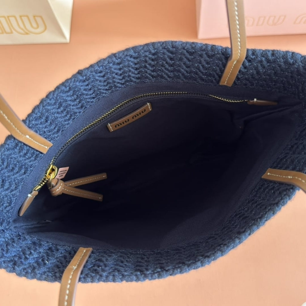 Miumiu Crochet Tote Bag Multicolor 38Cm