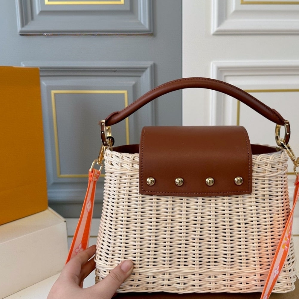 LOUIS VUITTON CAPUCINES BB TAN BROWN 26CM M11617