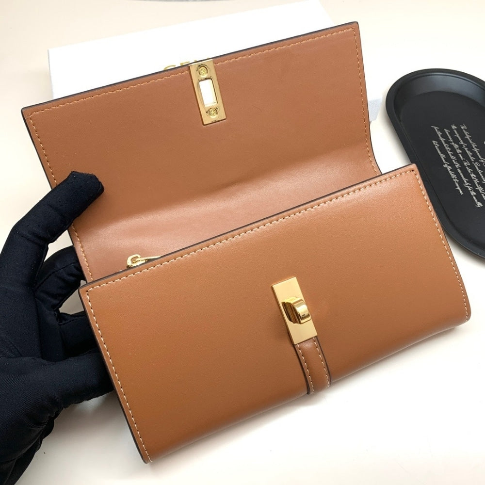 CELINE LARGE WALLET 16 IN SATINATED TAN 19CM 10M033CQ7 04LU