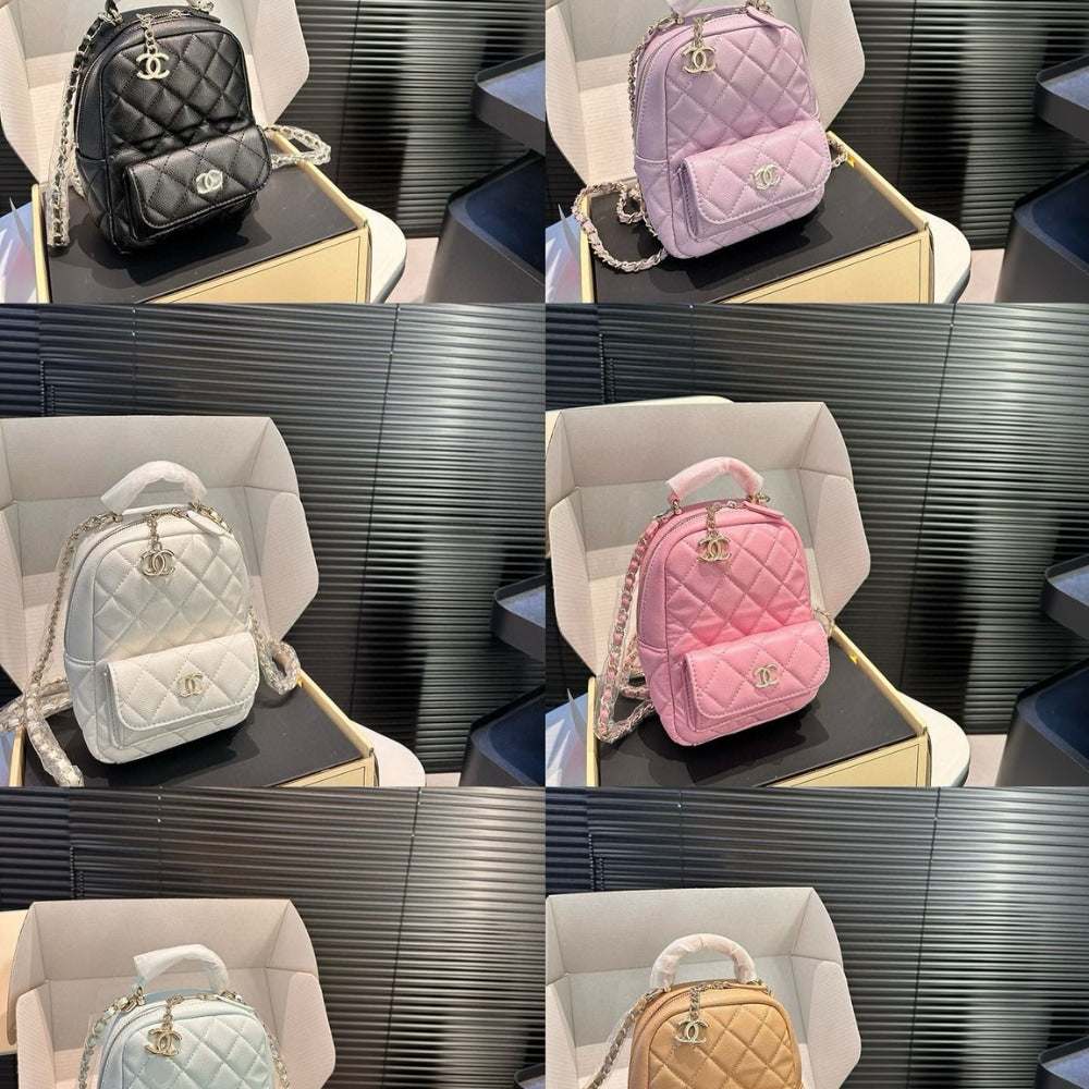 Chanel Classic Mini Backpack Light Gray 12Cm AP3753 B10583 NAAUH