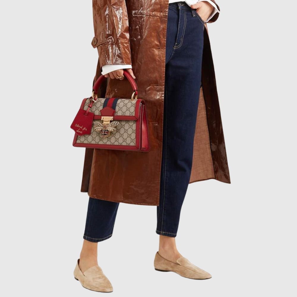 Gucci Queen Margaret GG Small Top Handle Bag Red 25Cm