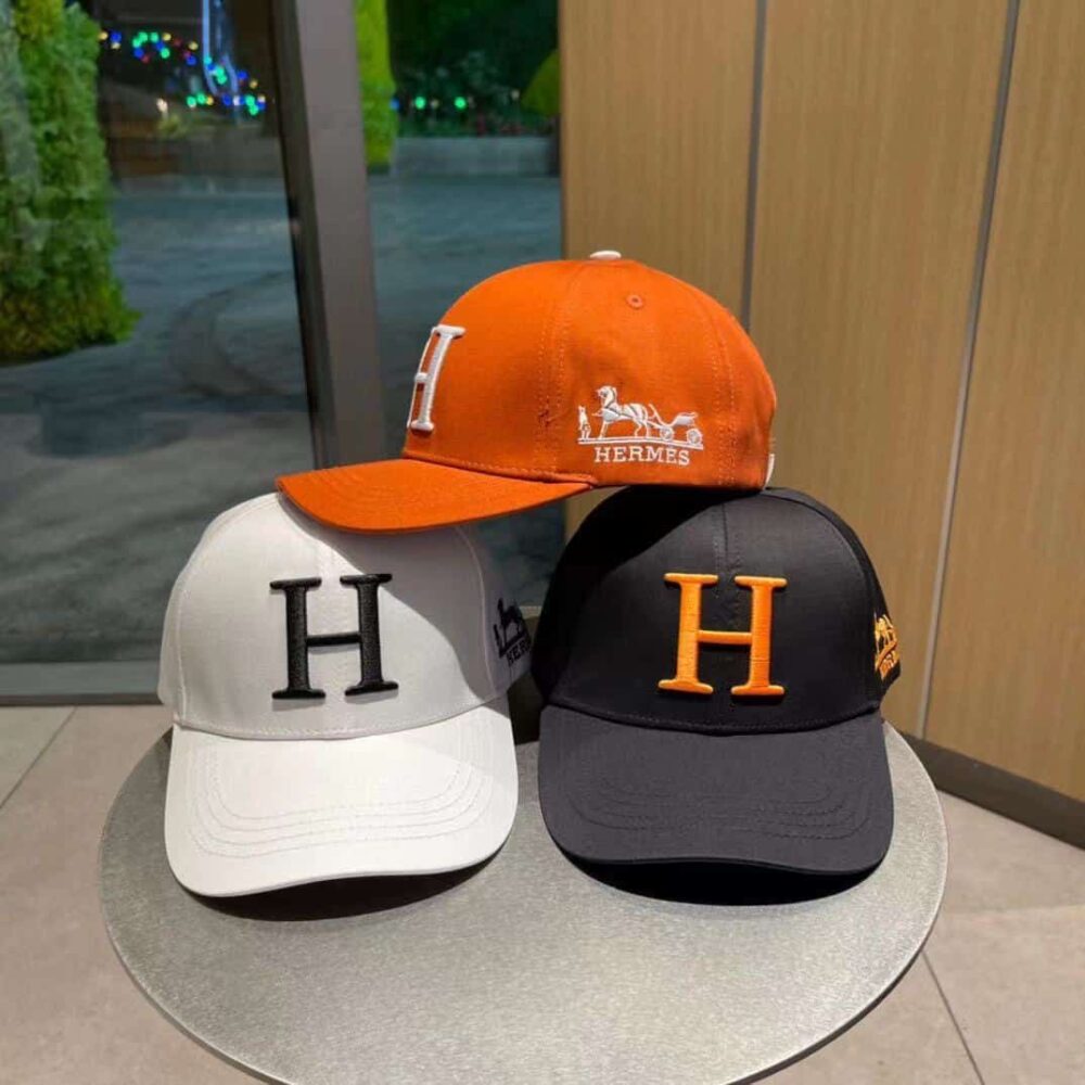 Hermes New Carriage Baseball Cap White