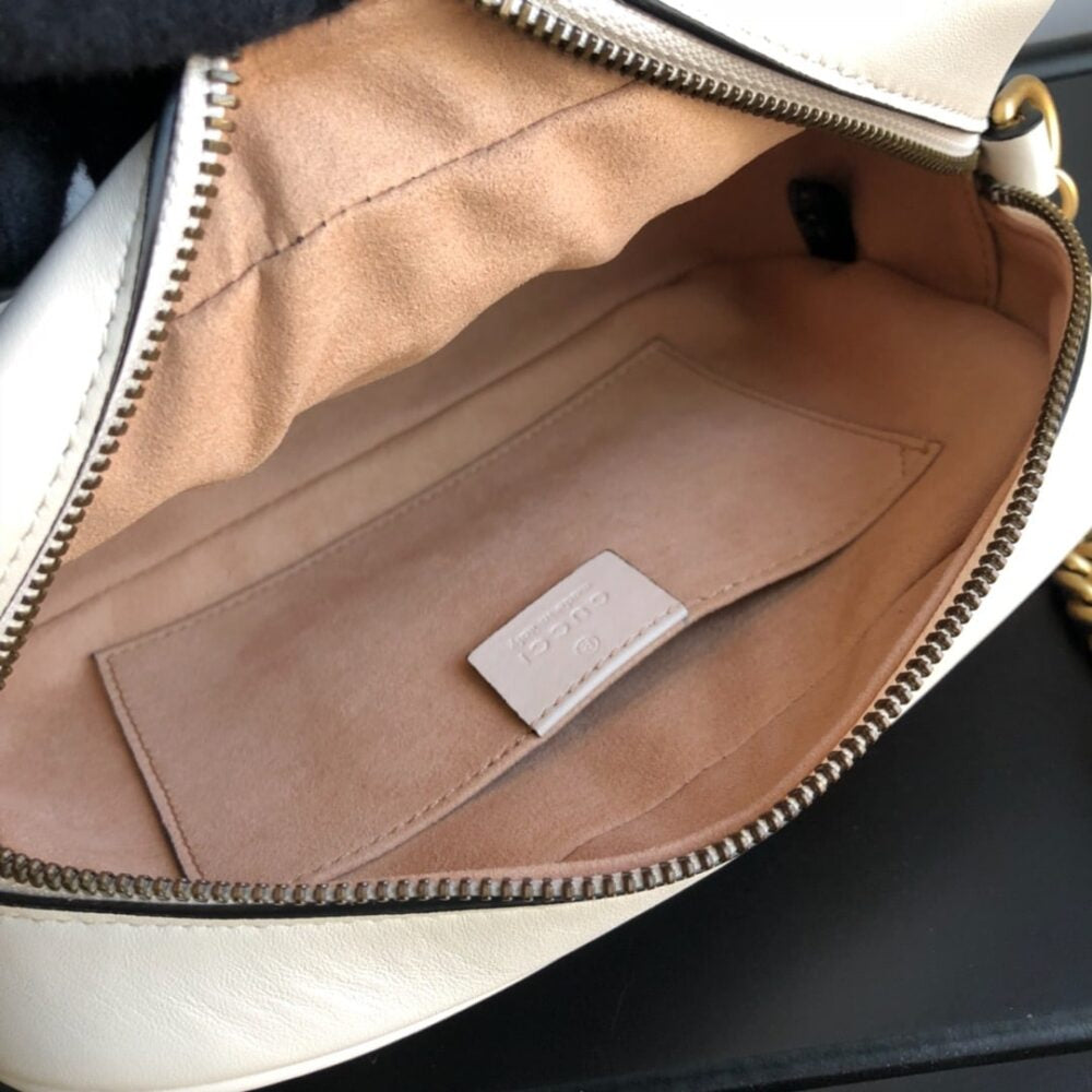 Gucci GG Marmont Small Camera Bag White 24Cm 447632 DTD1T 9022