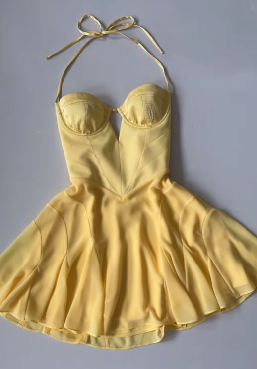 Yellow Short Homecoming Dresses Short Party Gowns