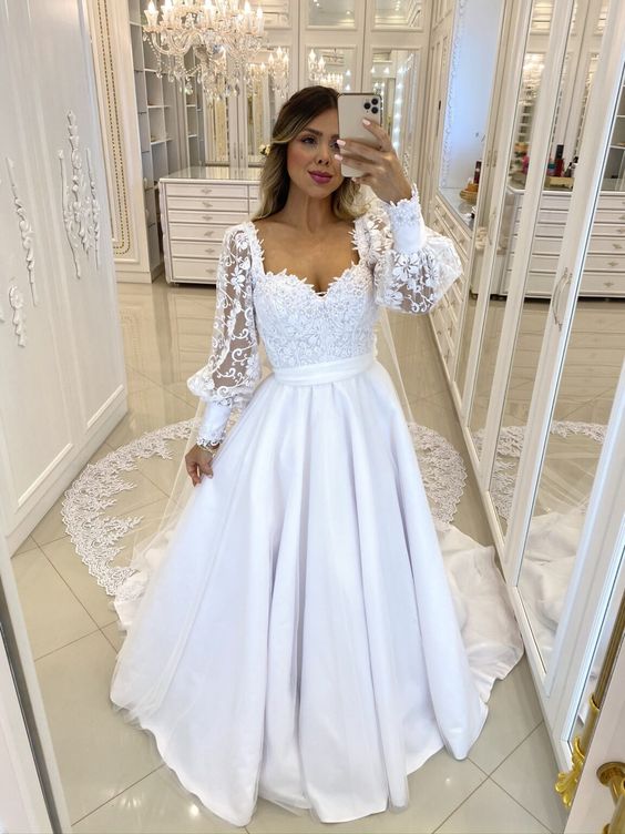 White Prom Dresses A Line Party Gown for Women