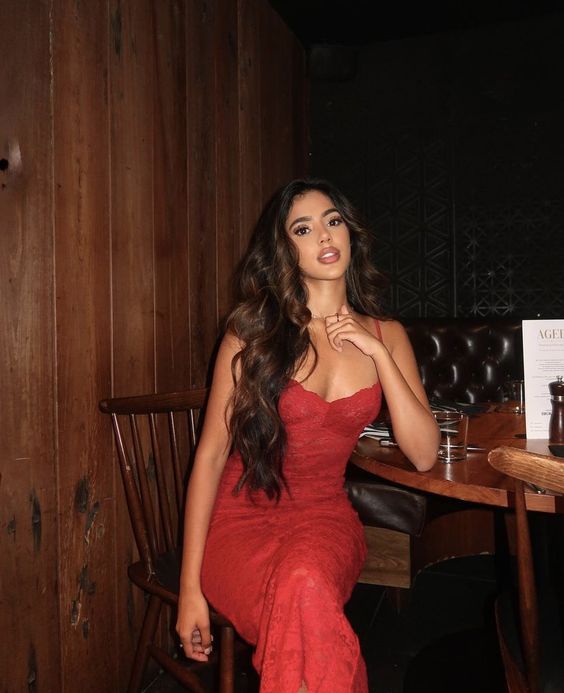 Red Fashion Prom Dress Lace Formal Evening Gown