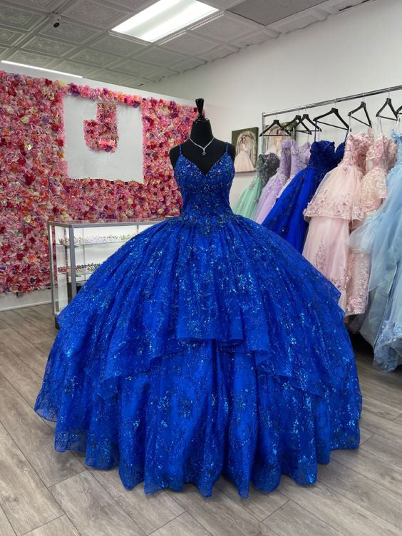 Blue Ball Gown Quinceanera Dress
