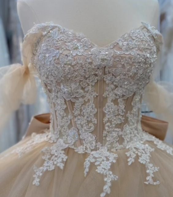 Quinceanera Dress Ball Gown Champagne Prom Dresses