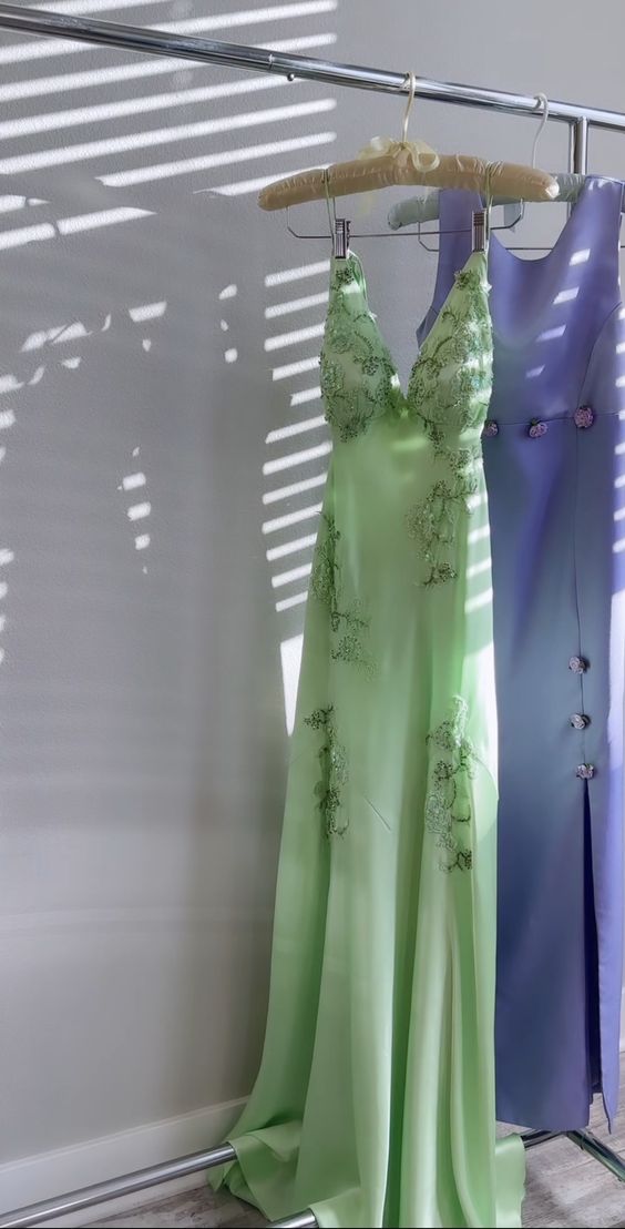 Green Long Evening Dresses Prom Party Formal Party Gown