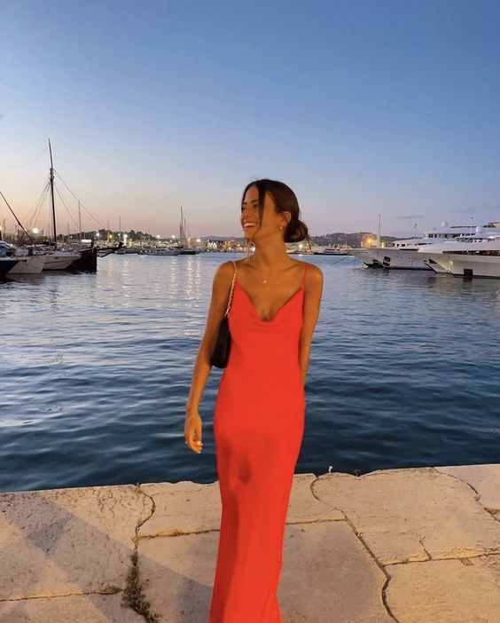 Red Evening Gown Long Prom Dress Party Dress