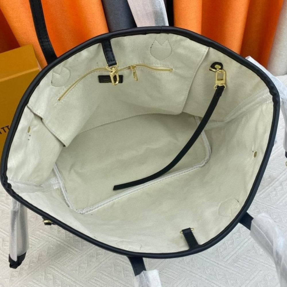 Louis Vuitton Neverfull MM Begie And Black 31Cm M46039