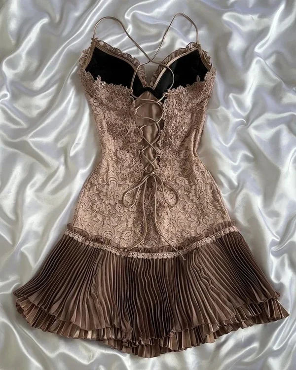 Vintage Exquisite Lace Homecoming Dress Short Evening Dress Birthday Party Dress Prom Dress gh6855