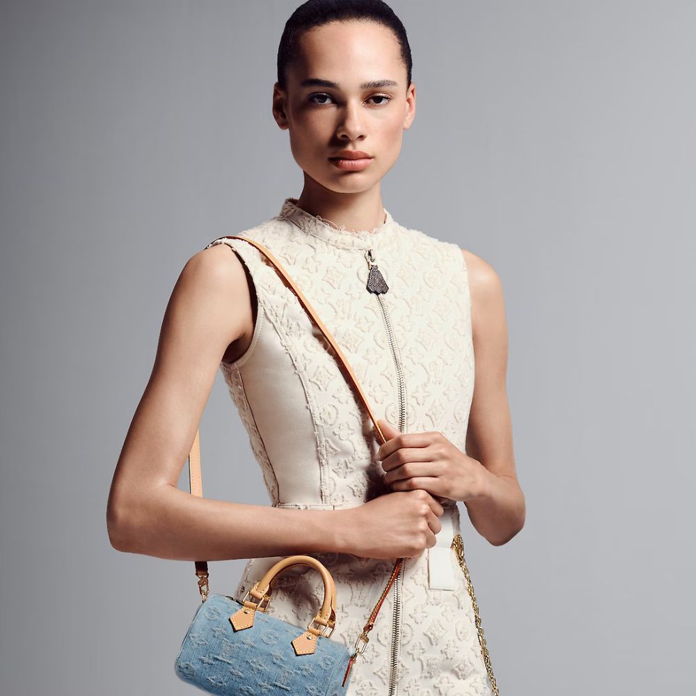 Louis Vuitton Denim Blue Nano Speedy 16Cm M11212