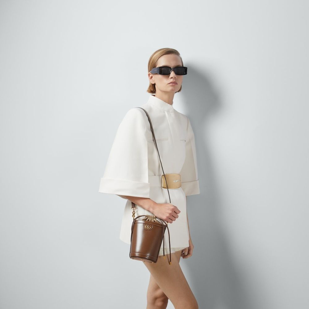 Gucci Ophidia Mini Bucket Bag Brown 20Cm 760201