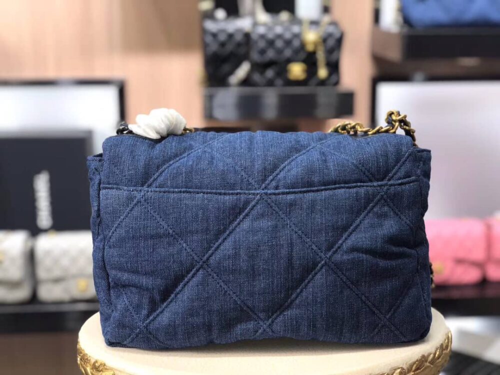 Chanel 19 Flap Bag Denim Blue 25Cm