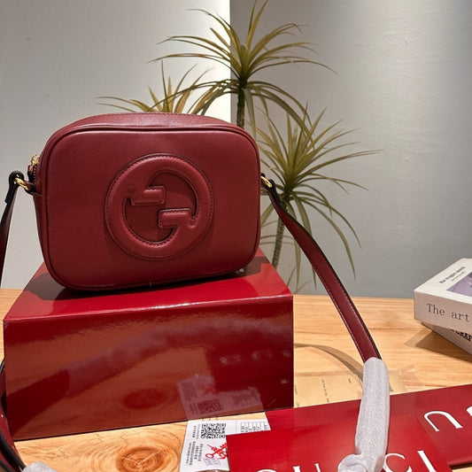 Gucci Blondie Mini Shoulder Bag Rosso Ancora Red 20Cm 820429 AAEDB 6207